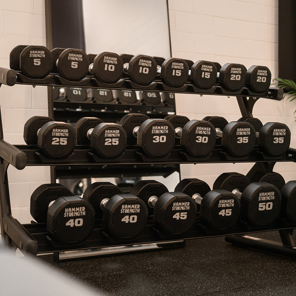 Hammer Strength 4-Sided Urethane Dumbbells