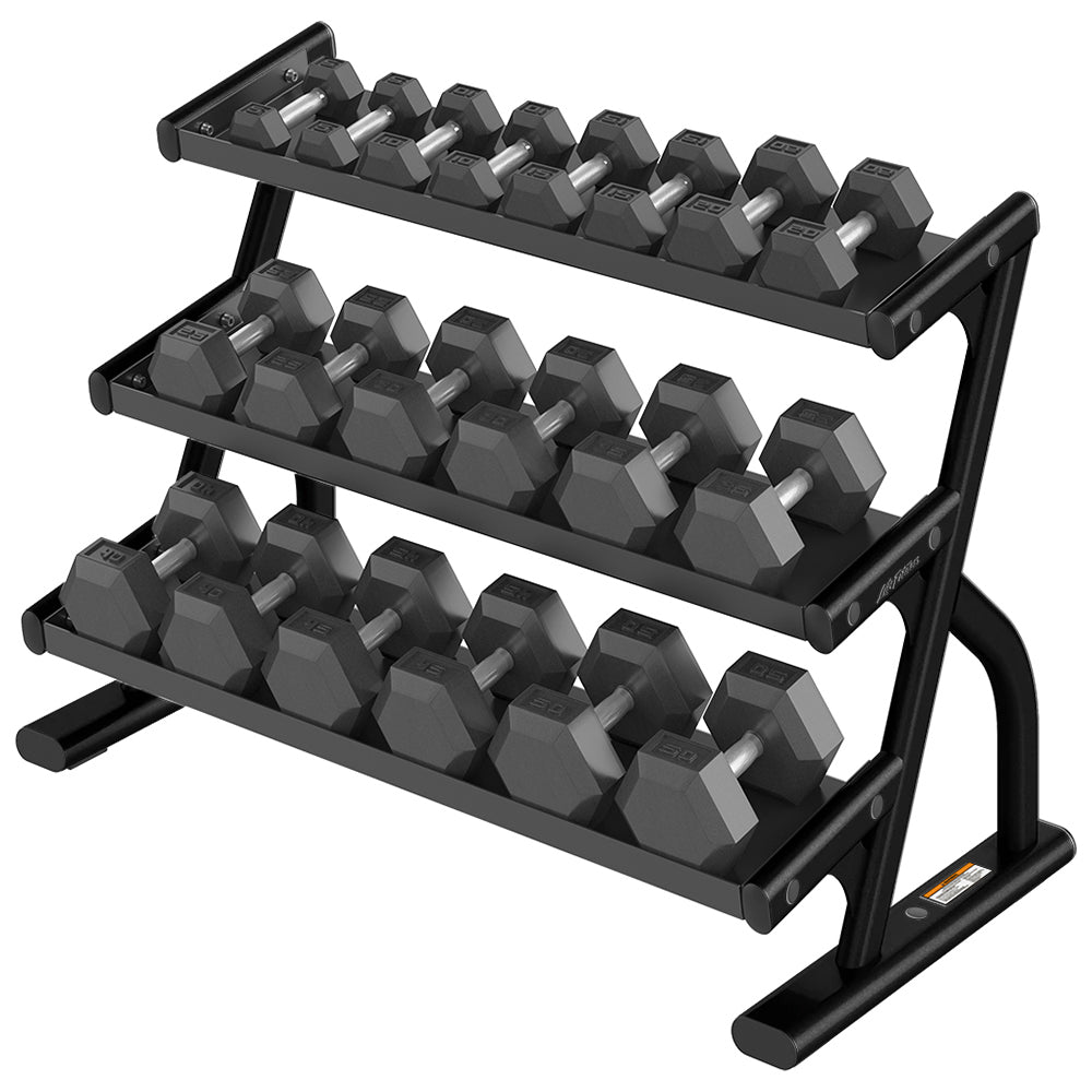 Life Fitness 3-Tier Hex Dumbbell Rack (5-50)