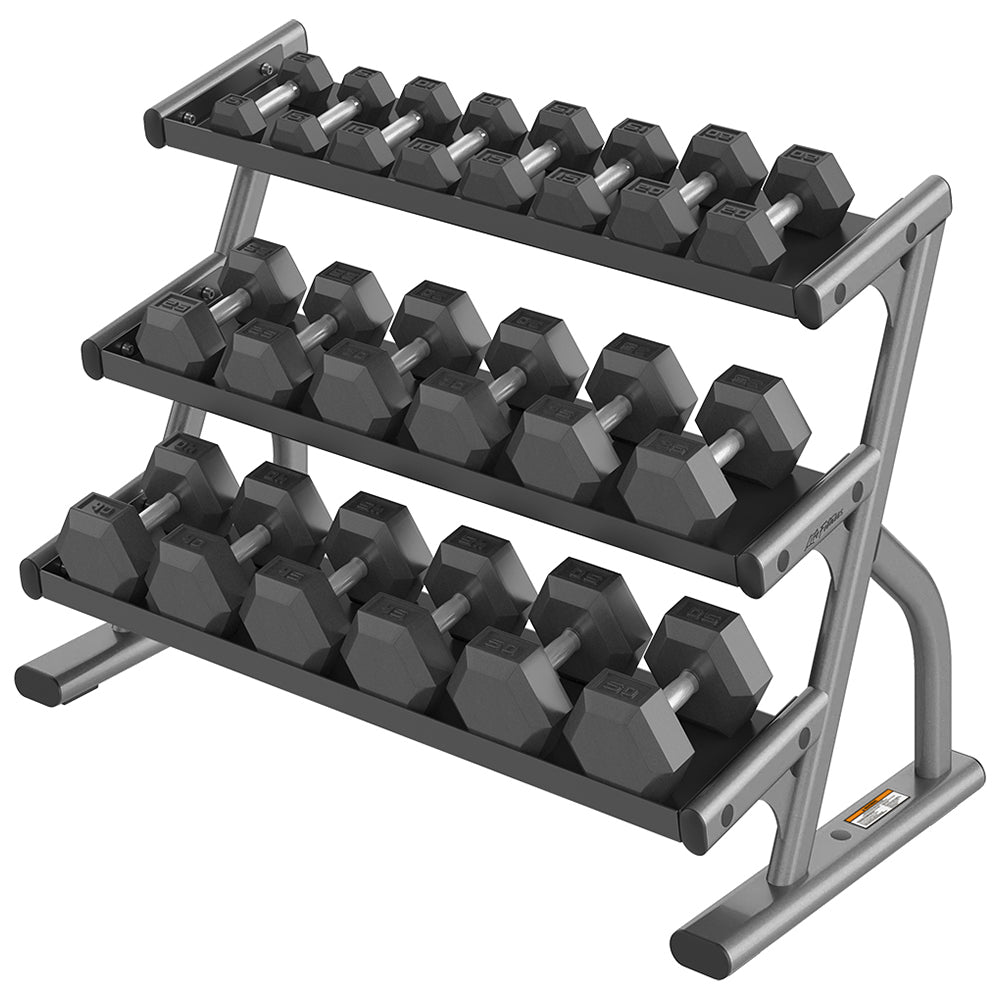 Life Fitness 3-Tier Hex Dumbbell Rack (5-50)