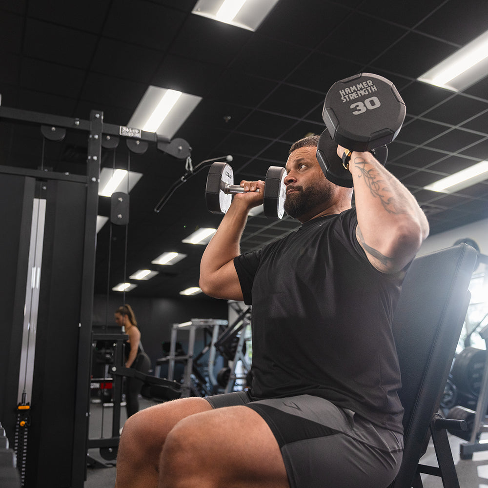 Hammer Strength 4-Sided Urethane Dumbbells