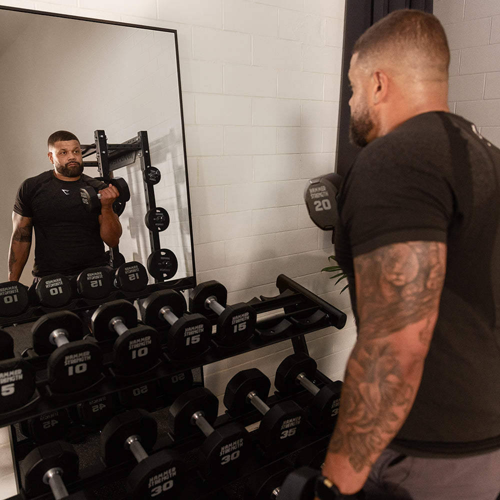 Hammer Strength 4-Sided Urethane Dumbbells